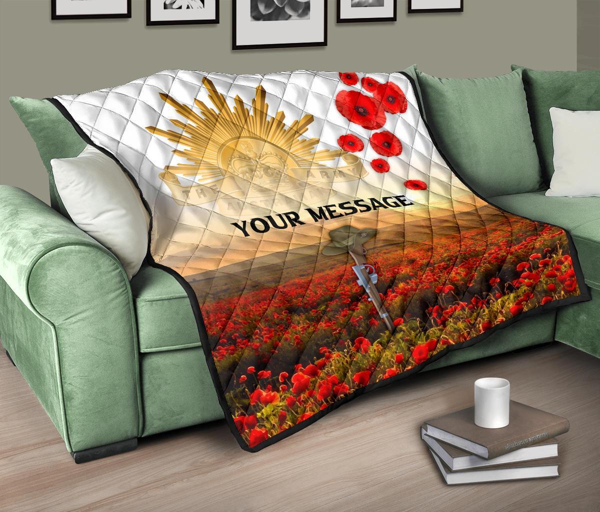 Custom ANZAC Day 2021 Premium Quilt - We Will Remember Them - Vibe Hoodie Shop