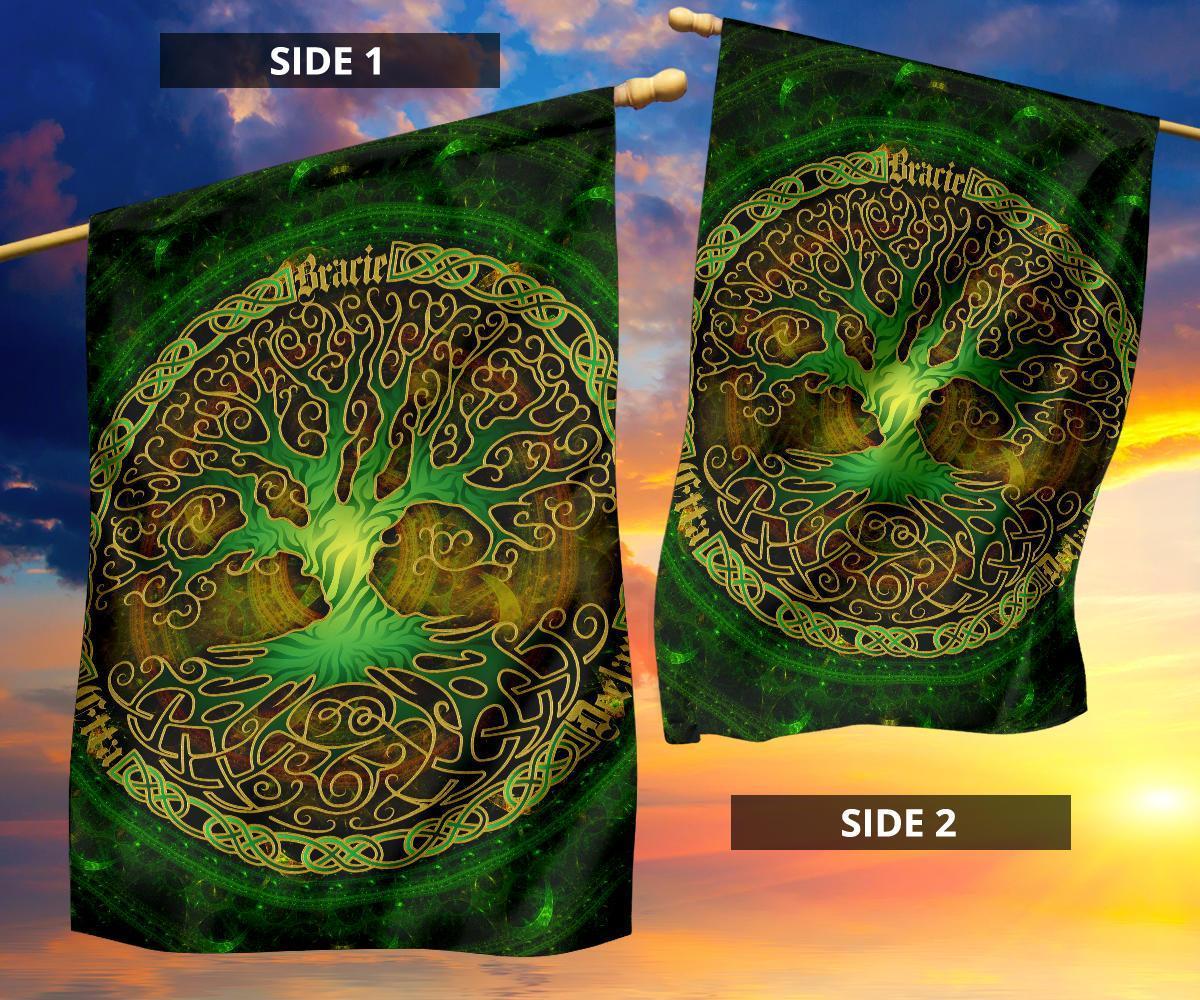 Celtic Flag - Celtic Tree (Green) - Vibe Hoodie Shop