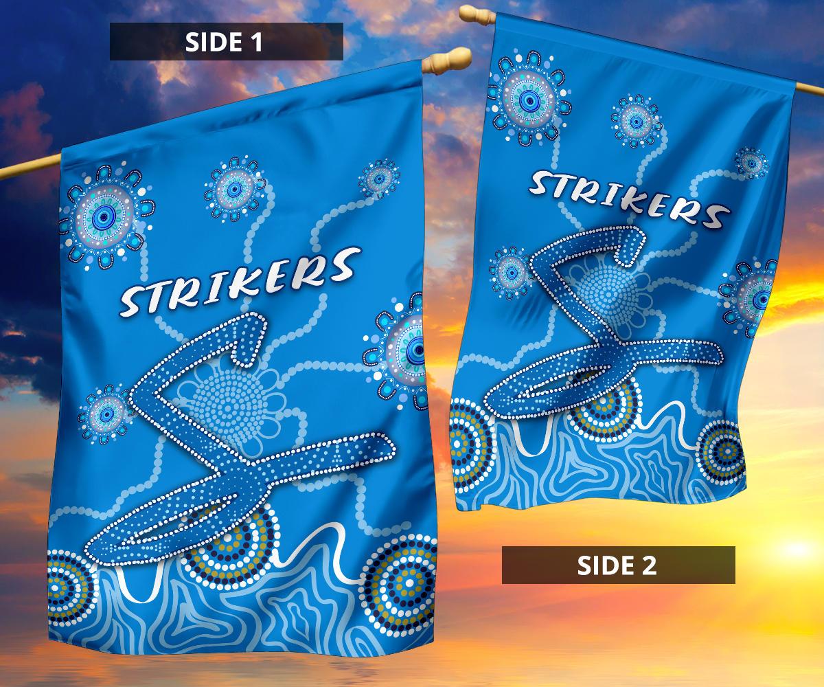 Adelaide Strikers Flag Indigenous Blue Energy - Vibe Hoodie Shop