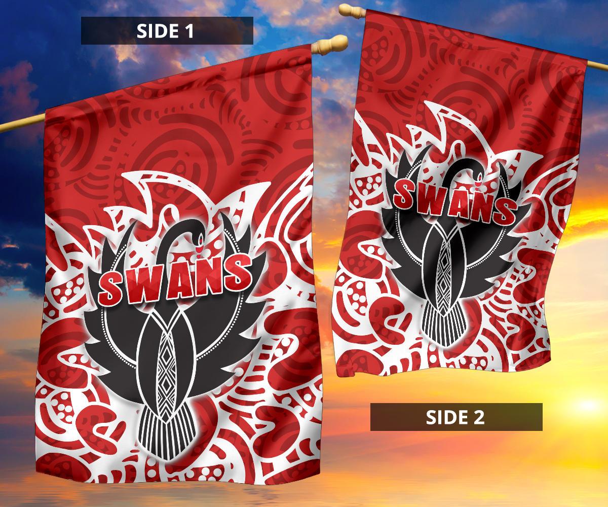 Sydney Flag Simple Indigenous Swans - Vibe Hoodie Shop