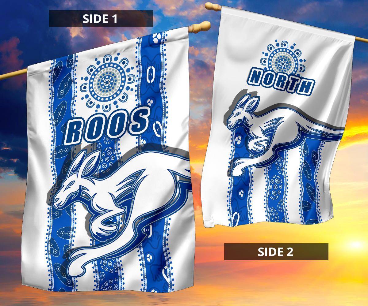 Melbourne Kangaroos Flag Indigenous North - Roos White - Vibe Hoodie Shop