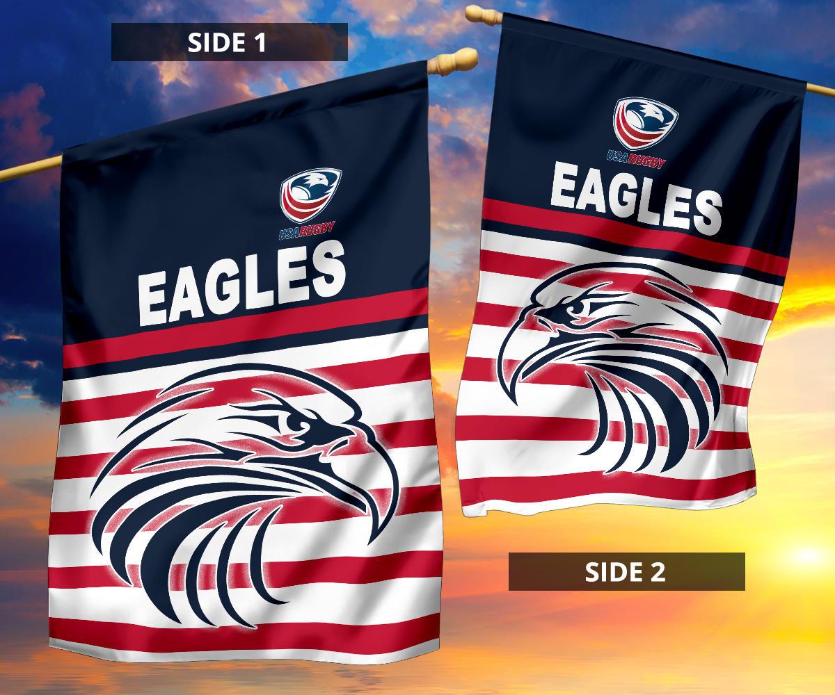 USA Rugby Flag Eagles Simple Style - Navy - Vibe Hoodie Shop