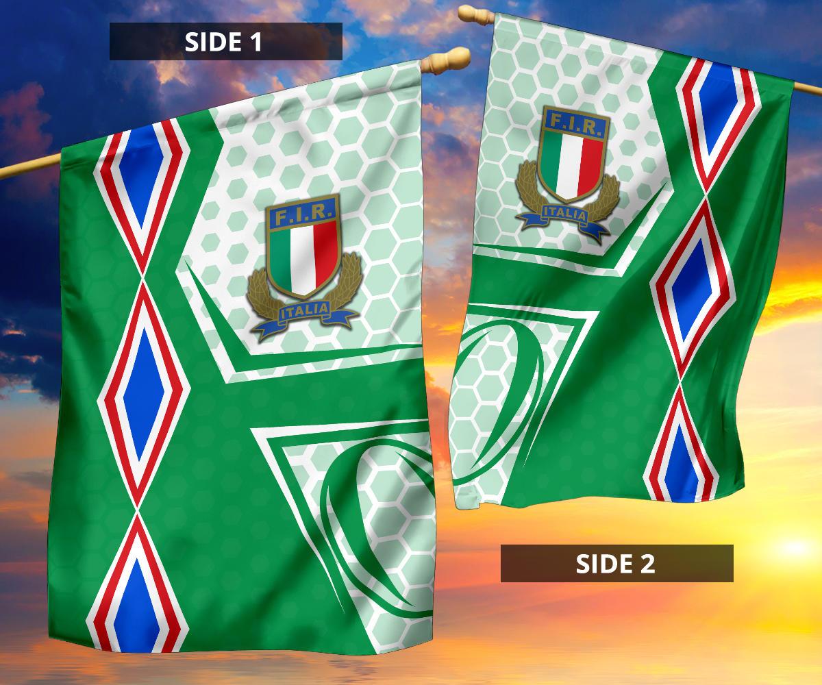 Italy Rugby Flag Gli Azzurri Vibes - Green - Vibe Hoodie Shop