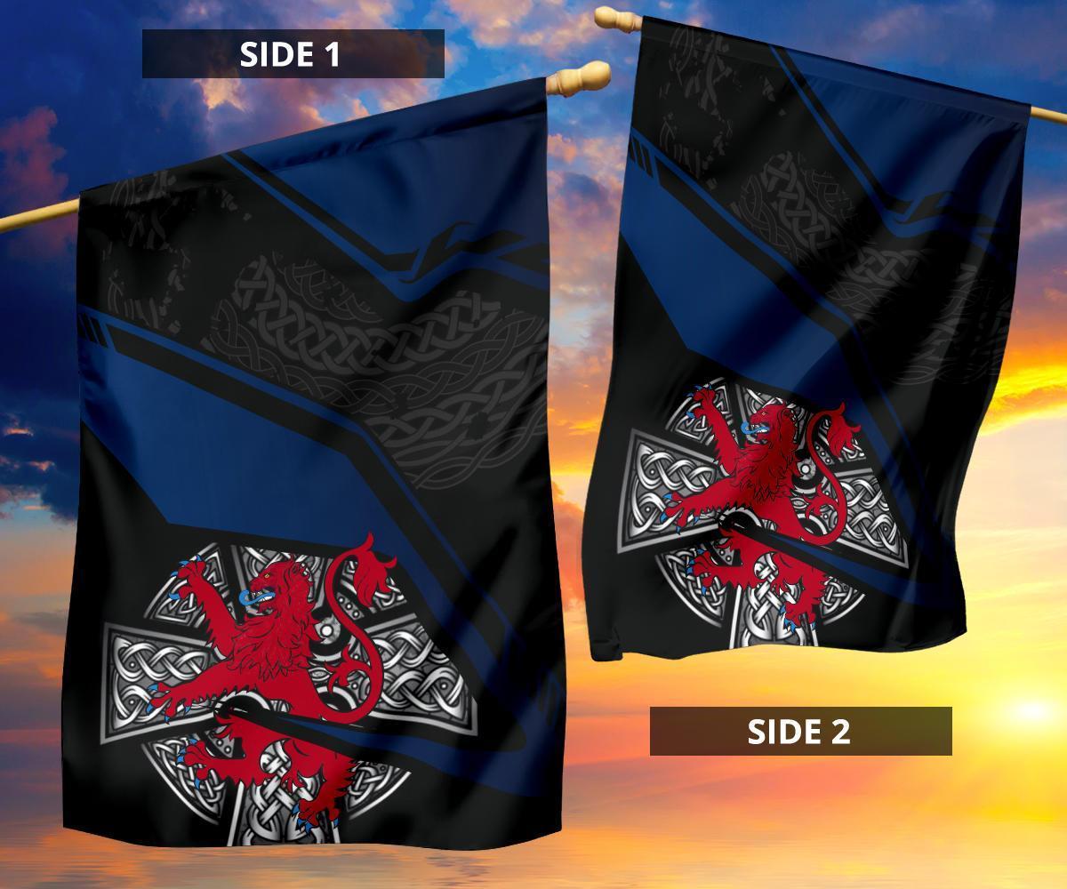 Scotland Celtic Flag - Celtic Cross and Lion - Vibe Hoodie Shop