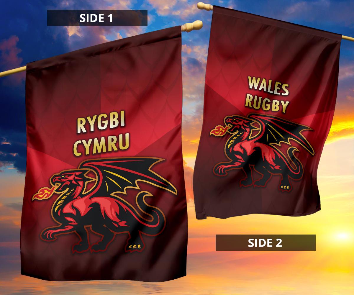 Wales Rugby Flag Simple Style - Vibe Hoodie Shop