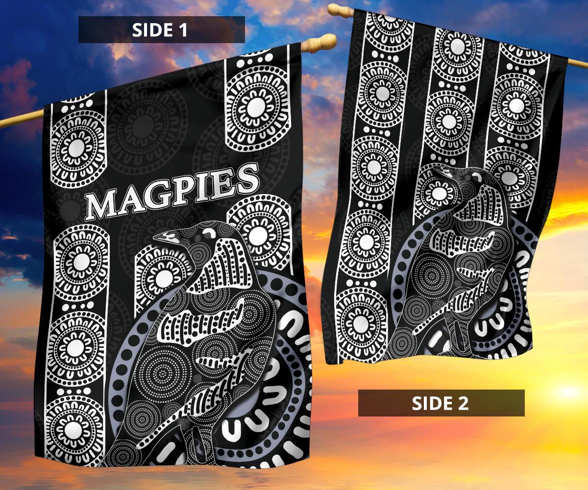 Magpies Flag Aboriginal - Vibe Hoodie Shop