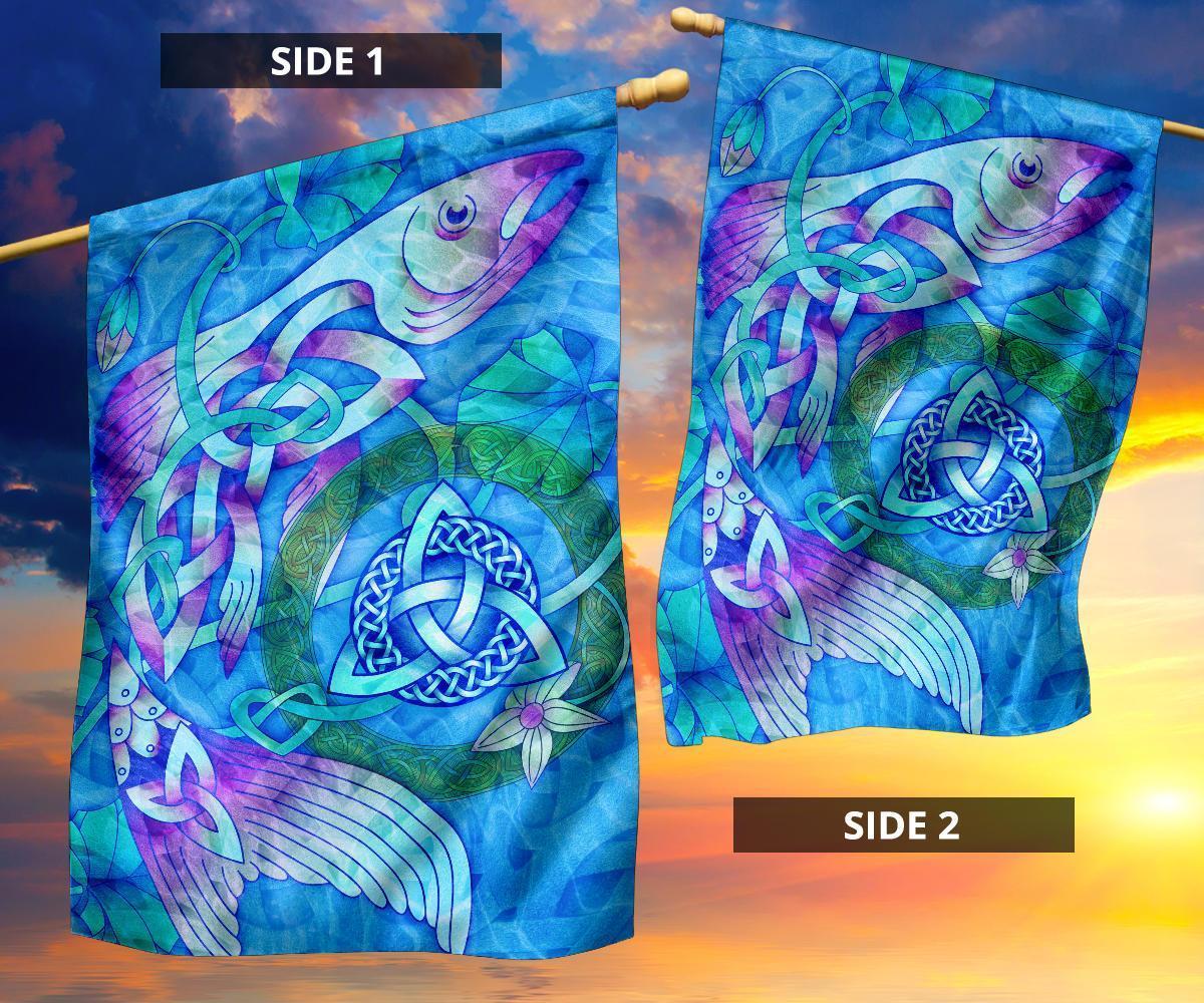 Celtic Flag - Celtic Fish With Triquetra - Vibe Hoodie Shop