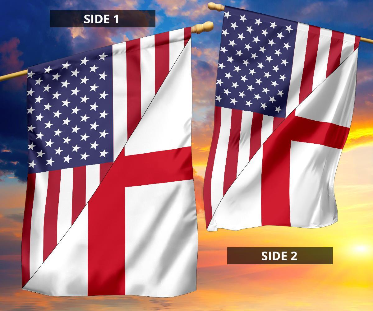 US Flag with England Flag - Vibe Hoodie Shop