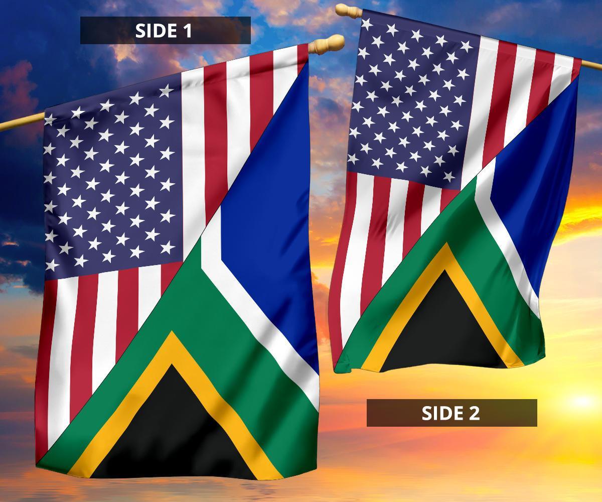 US Flag with South Africa Flag - Vibe Hoodie Shop