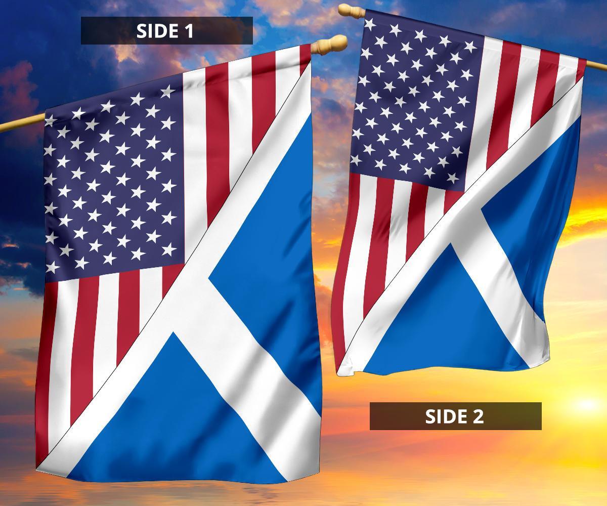 US Flag with Scotland Flag - Vibe Hoodie Shop