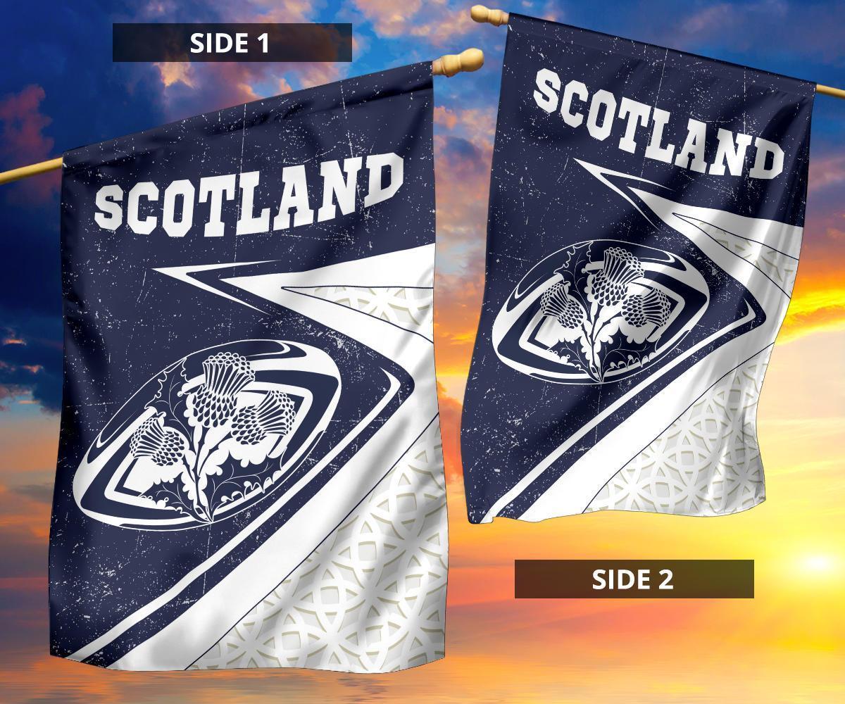 Scotland Rugby Flag - Celtic Scottish Rugby Ball Thistle Ver - Vibe Hoodie Shop