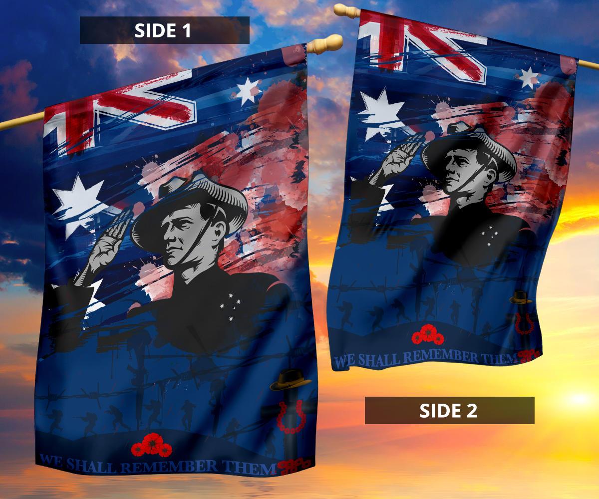 ANZAC Day Flag - We Shall Remember Them - Vibe Hoodie Shop