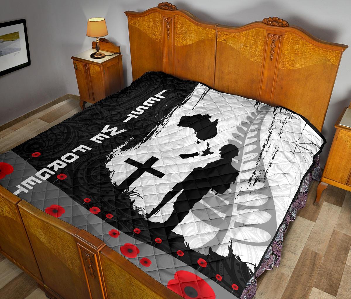 ANZAC Day Premium Quilt, New Zealand Australia Lest We Forget - Vibe Hoodie Shop