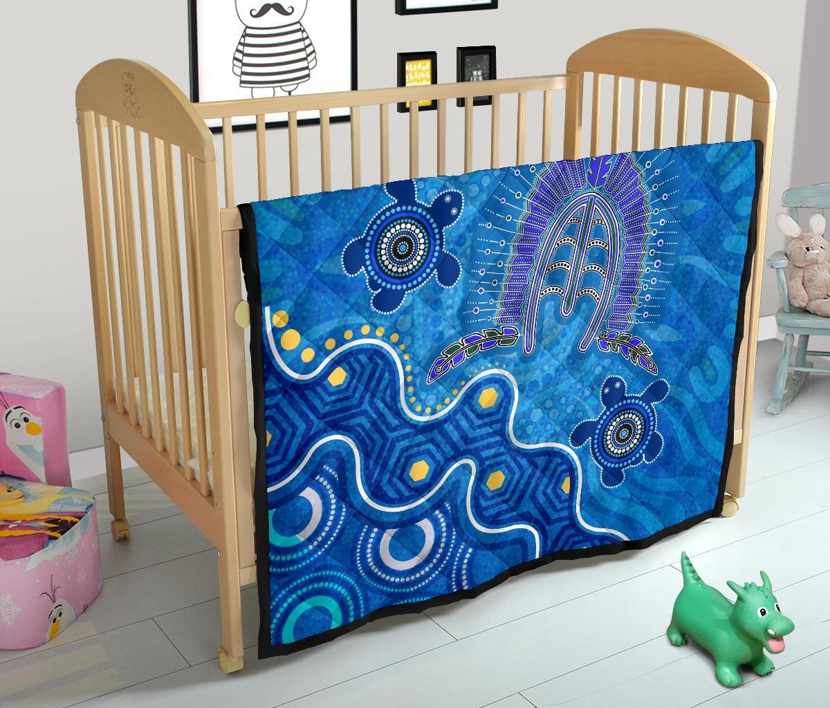 Torres Strait Premium Quilt - Dhari And Turtle - Vibe Hoodie Shop
