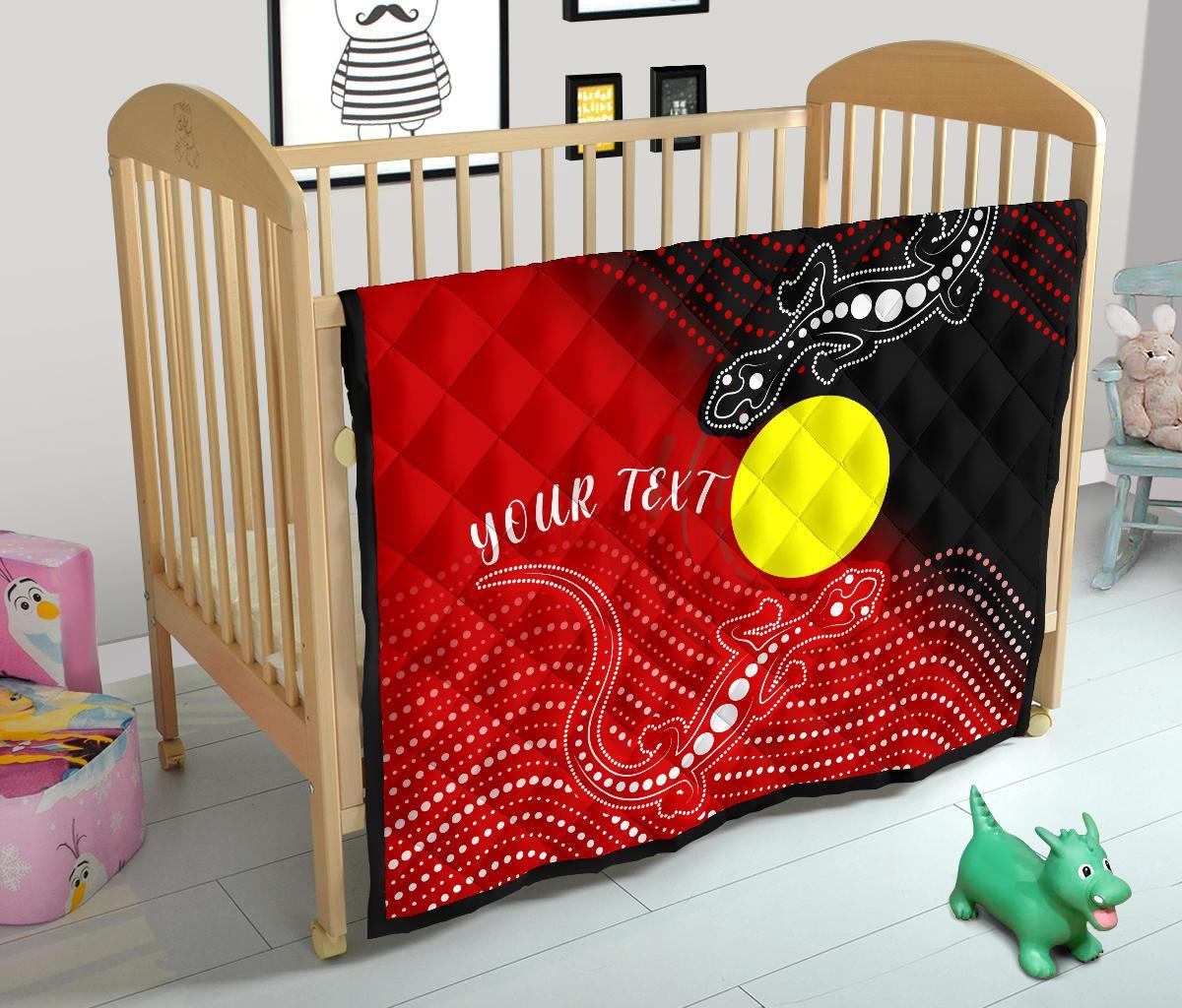 Custom Aboriginal Premium Quilt - Two Indigenous Lizard - Vibe Hoodie Shop