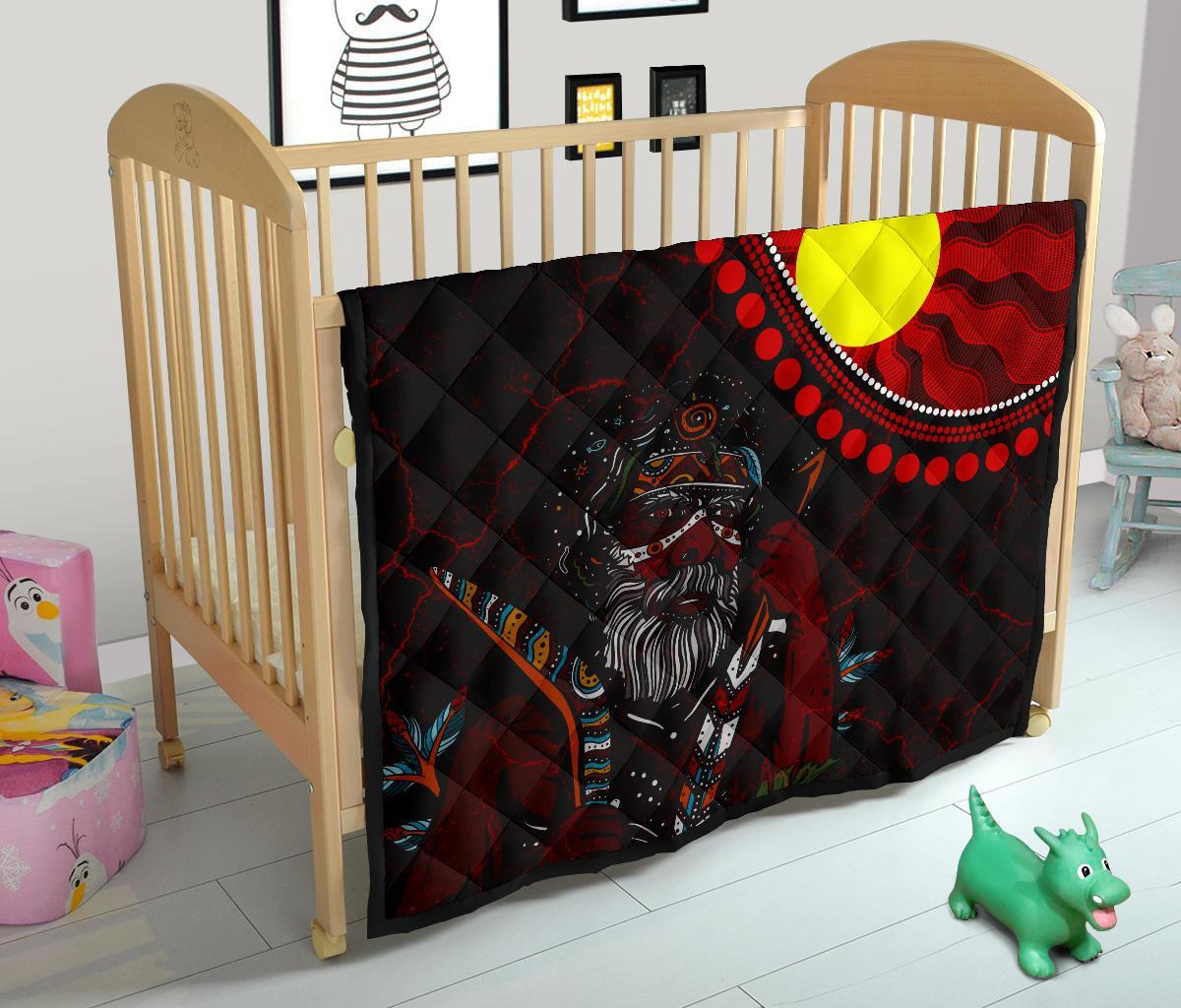 Aboriginal Premium Quilt - Indigenous People And Sun - Vibe Hoodie Shop