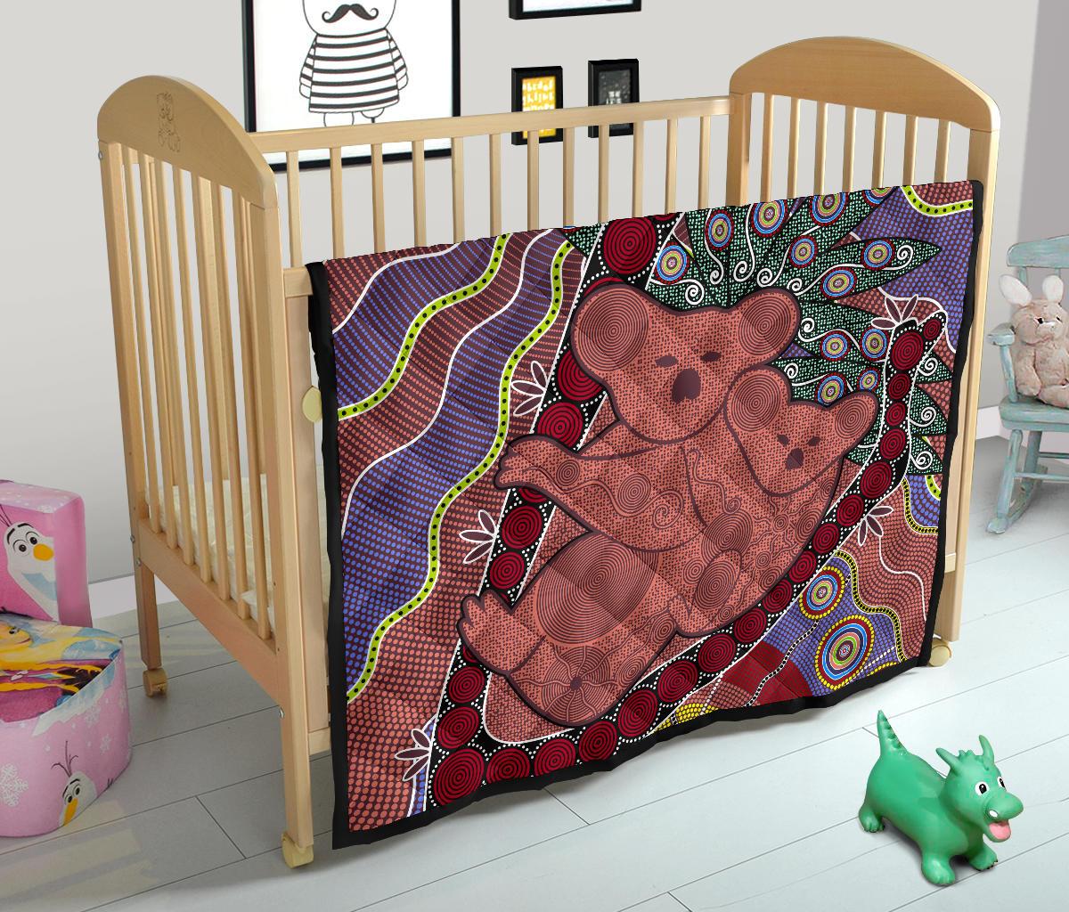 Premium Quilts - Koala Coverlets Aboriginal Pattern - Vibe Hoodie Shop