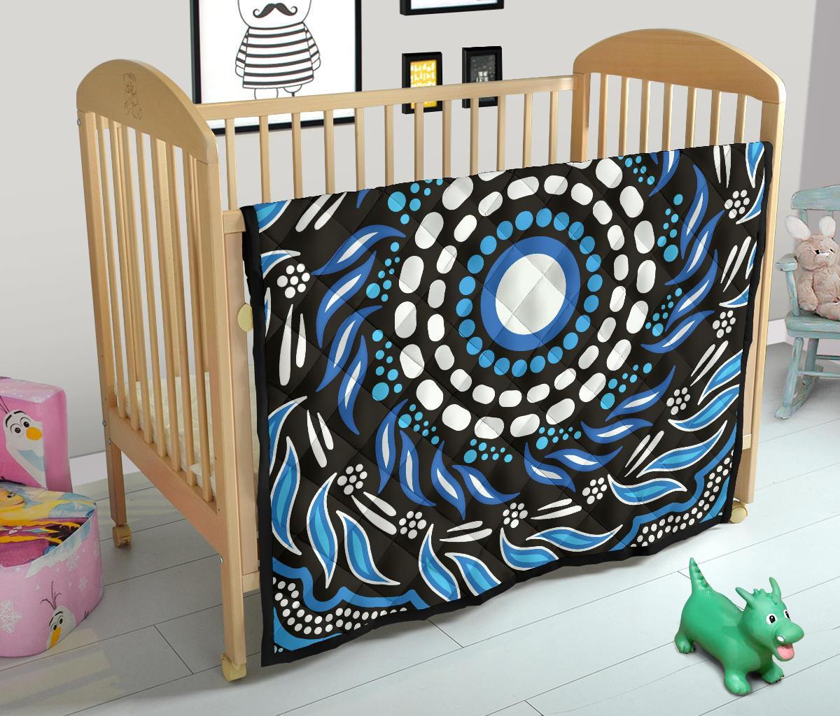 Aboriginal Premium Quilt - Indegenous Dot Painting Art - Vibe Hoodie Shop