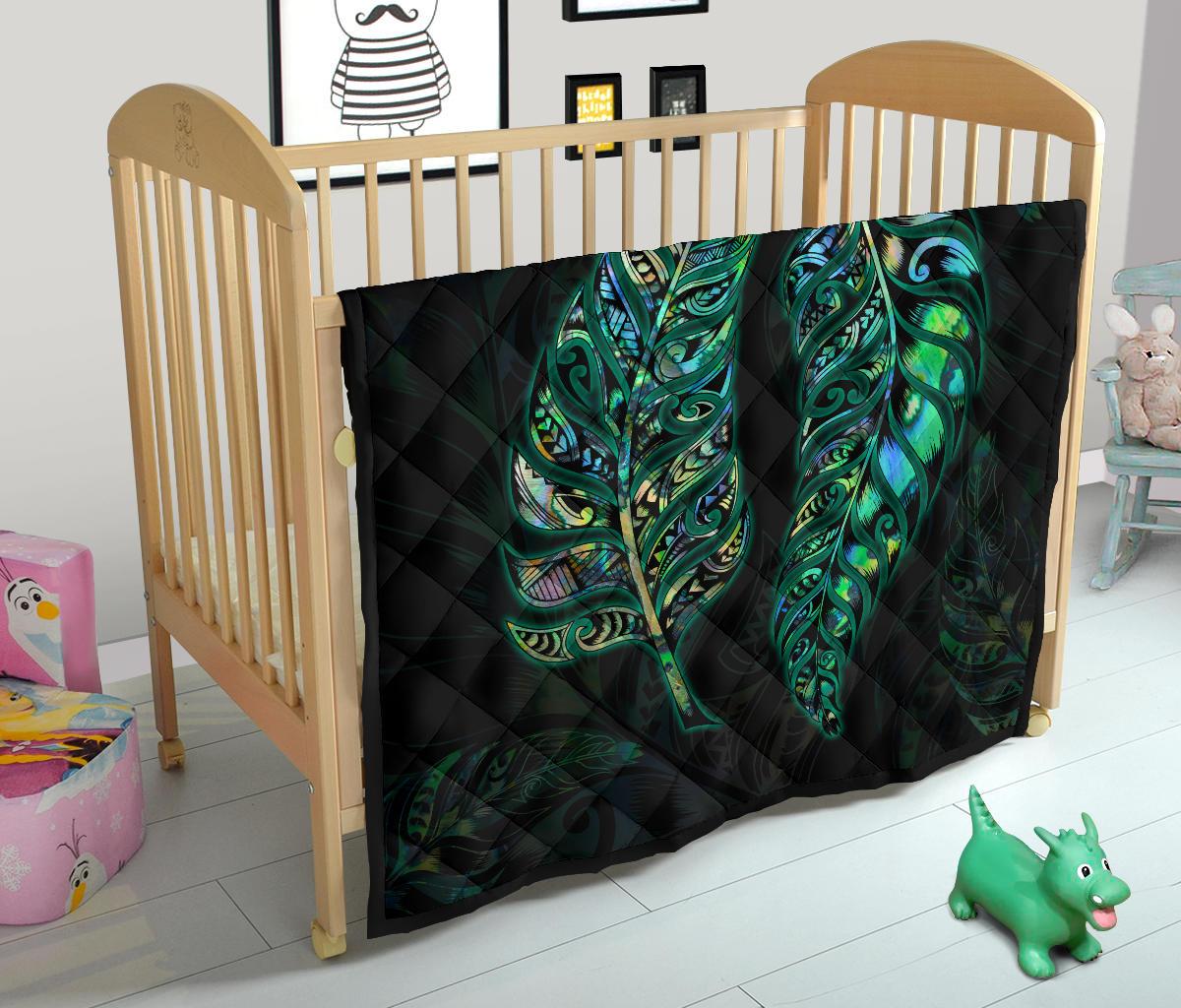 New Zealand Silver Fern Couple Premium Quilt Paua Shell - Vibe Hoodie Shop