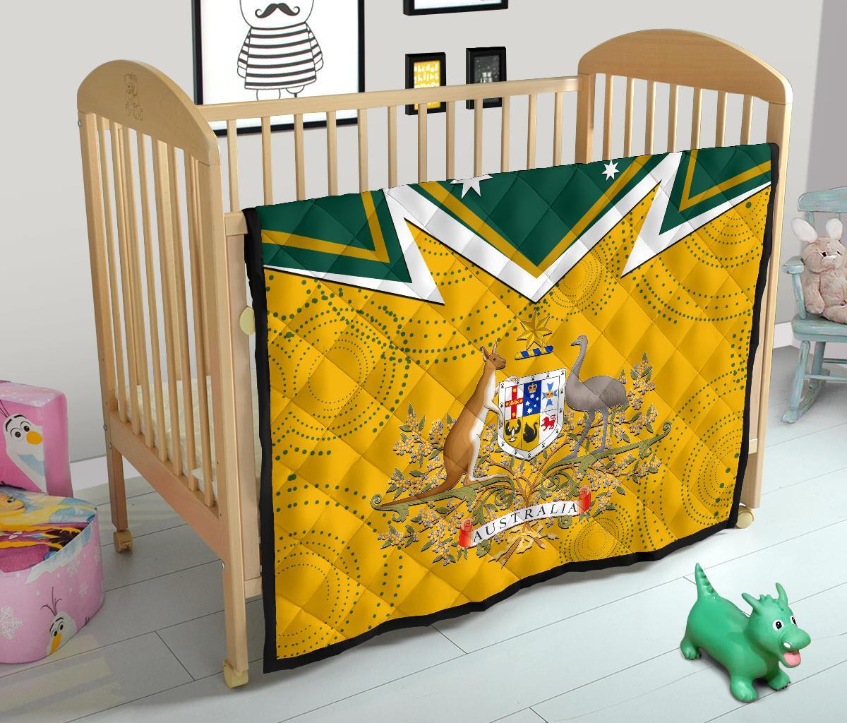 Premium Quilt - Australian Coat Of Arms National Color - Vibe Hoodie Shop