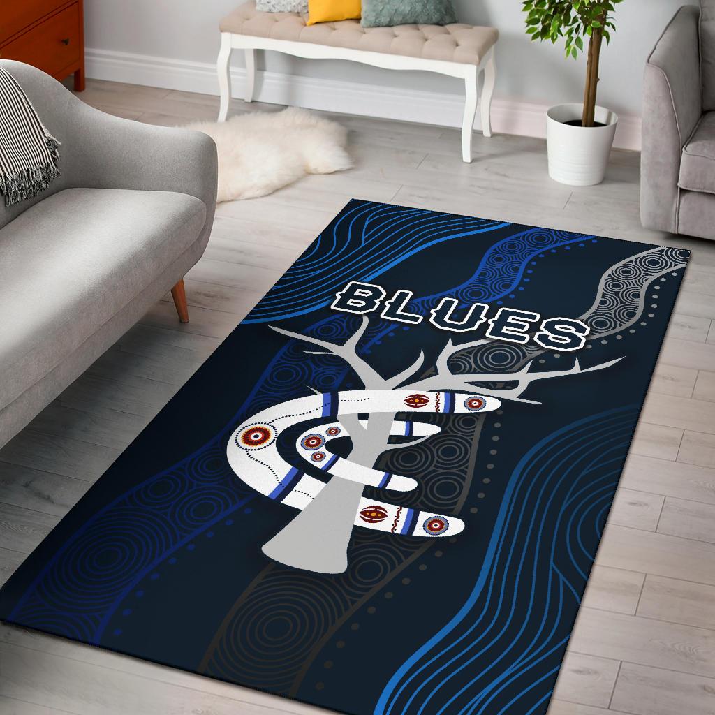 Carlton Area Rug Blues Free Style Indigenous - Vibe Hoodie Shop