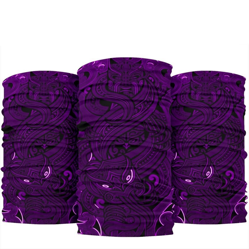 New Zealand Bandana 3 Pack, Maori Gods Tumatauenga (God of War) - Purple - Vibe Hoodie Shop