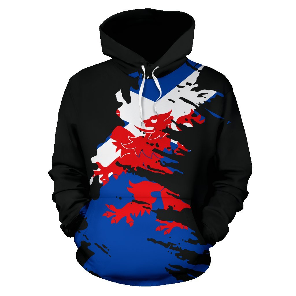 Scotland Hoodie Lion Painting - Vibe Hoodie Shop