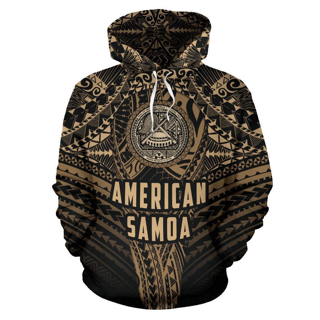 American Samoa Hoodie Polynesian Tattoo Pullover Hoodie - Vibe Hoodie Shop