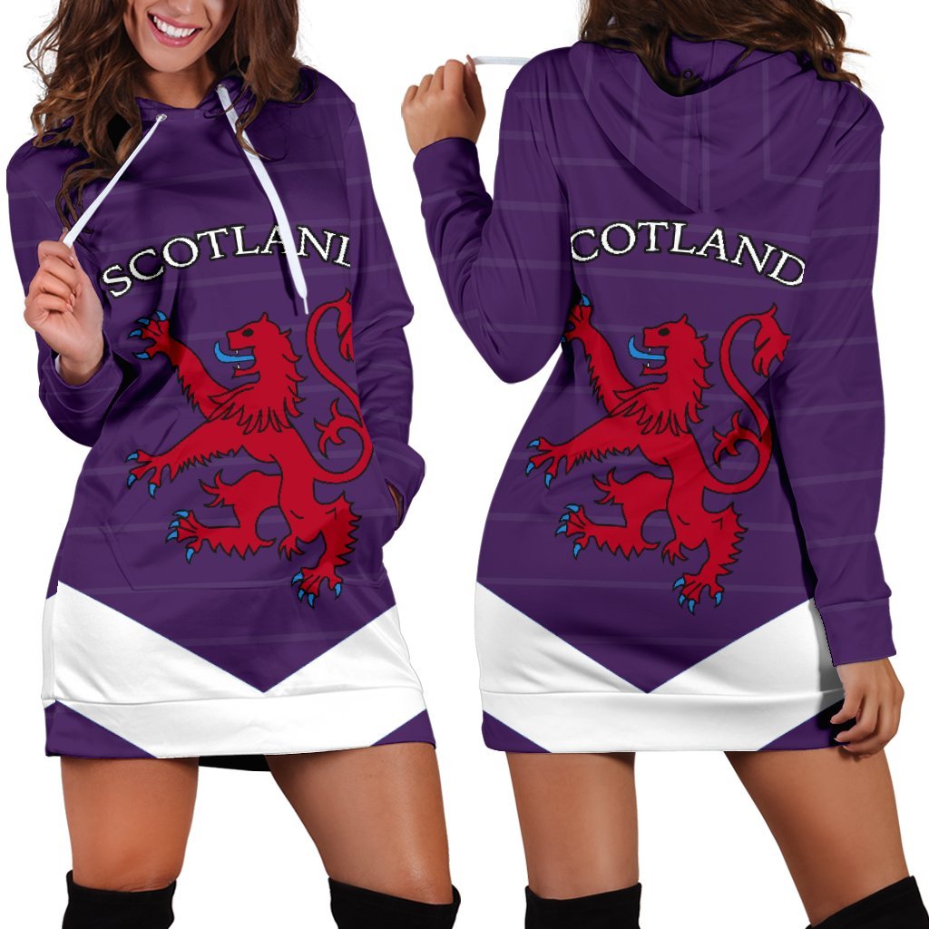 Scotland Women's Hoodie Dress Lion - Vibe Hoodie Shop