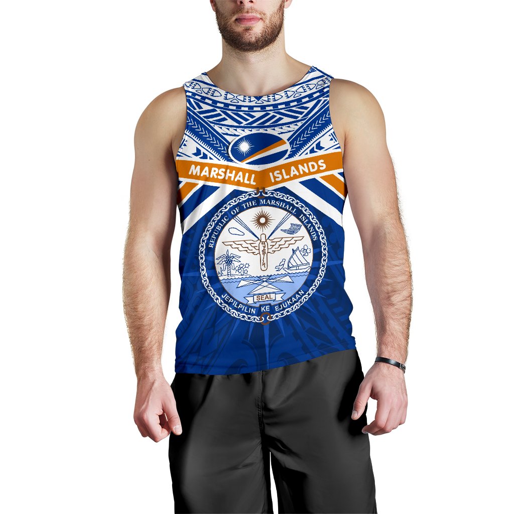 Marshall Islands Rugby Men Tank Top Forever - Vibe Hoodie Shop