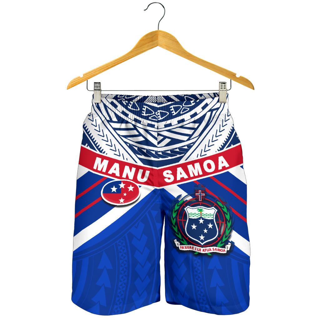 Manu Samoa Men Shorts Simple Coat Of Arms Rugby - Vibe Hoodie Shop