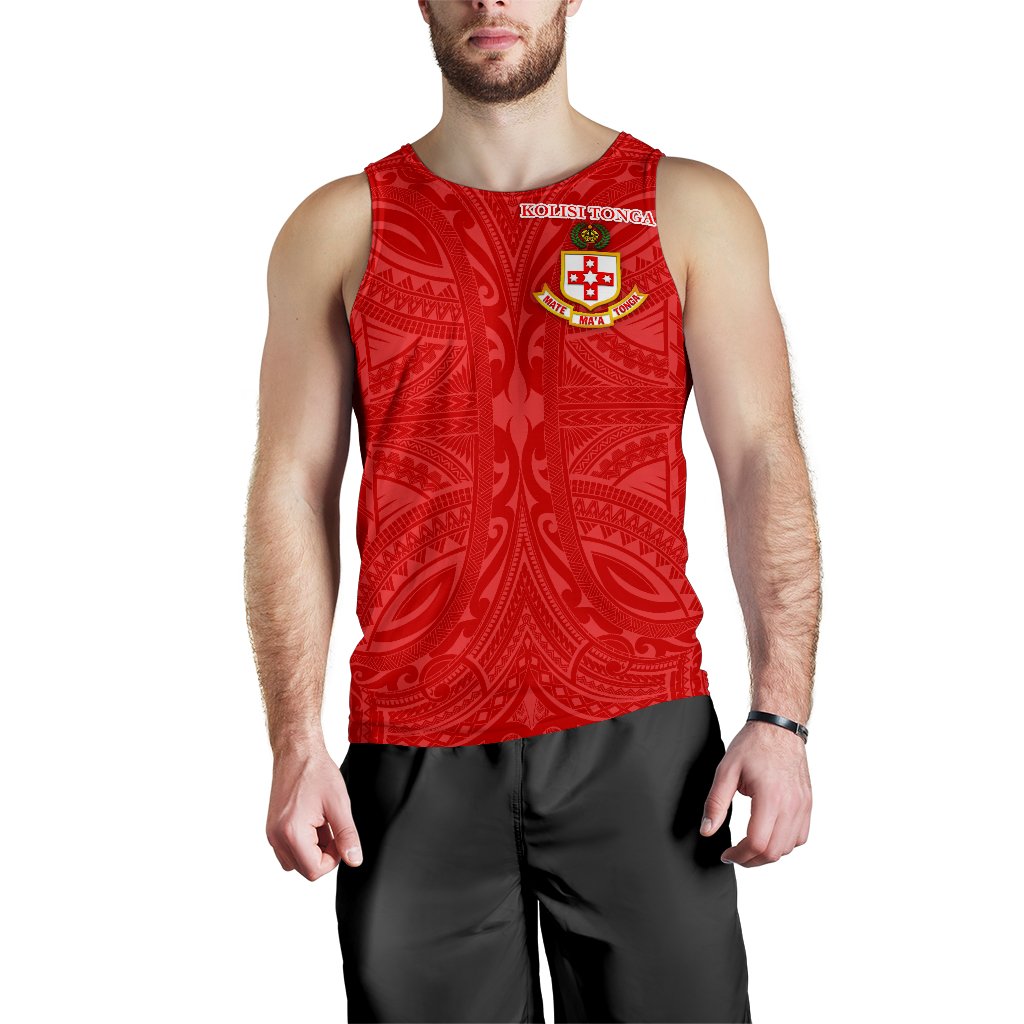 Kolisi Tonga Men's Tank Top Mate Ma'a Tonga Unique Rugby Style - Vibe Hoodie Shop