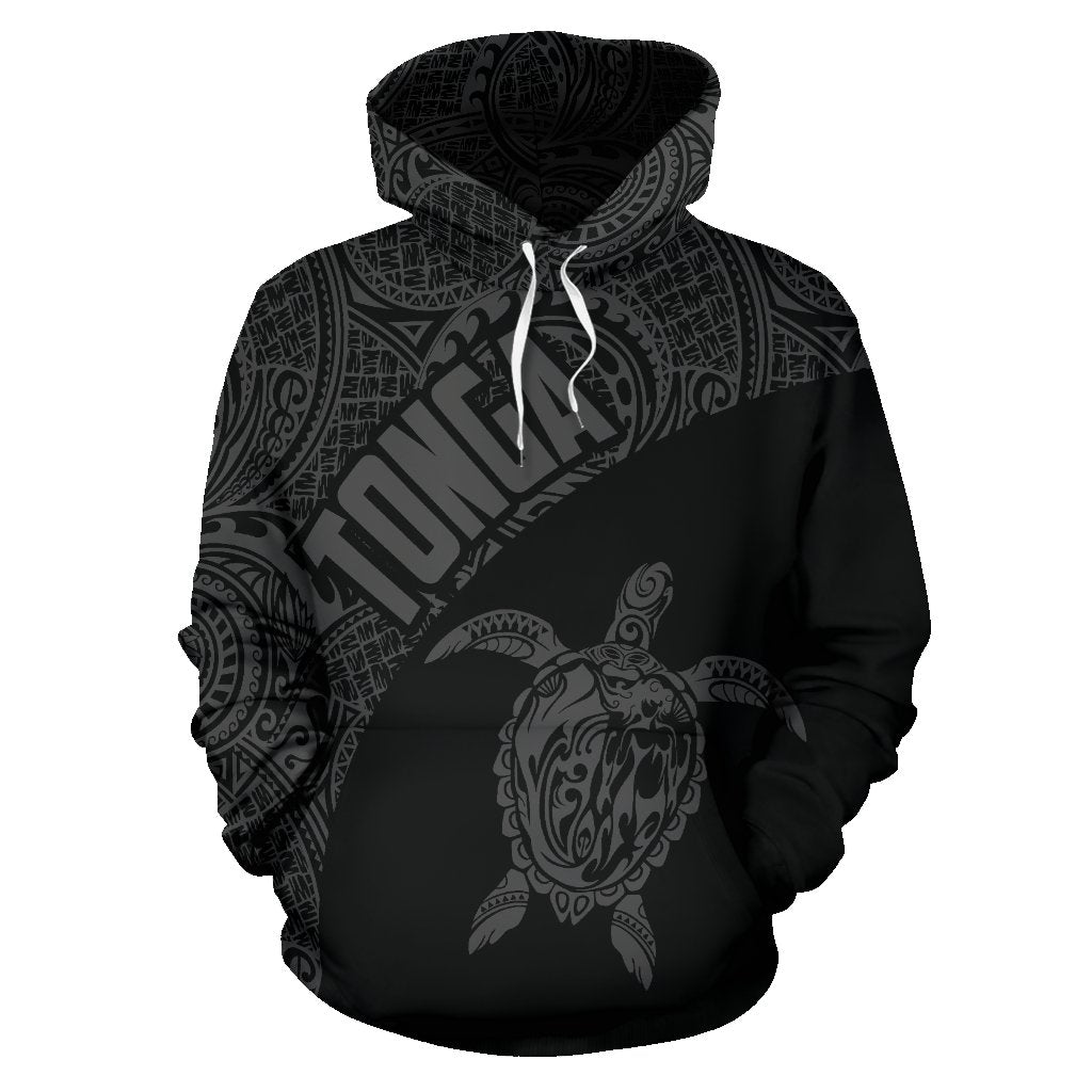 Hoodie Tonga Turtle Mermaid Polynesian Wave - Gray Version - Vibe Hoodie Shop