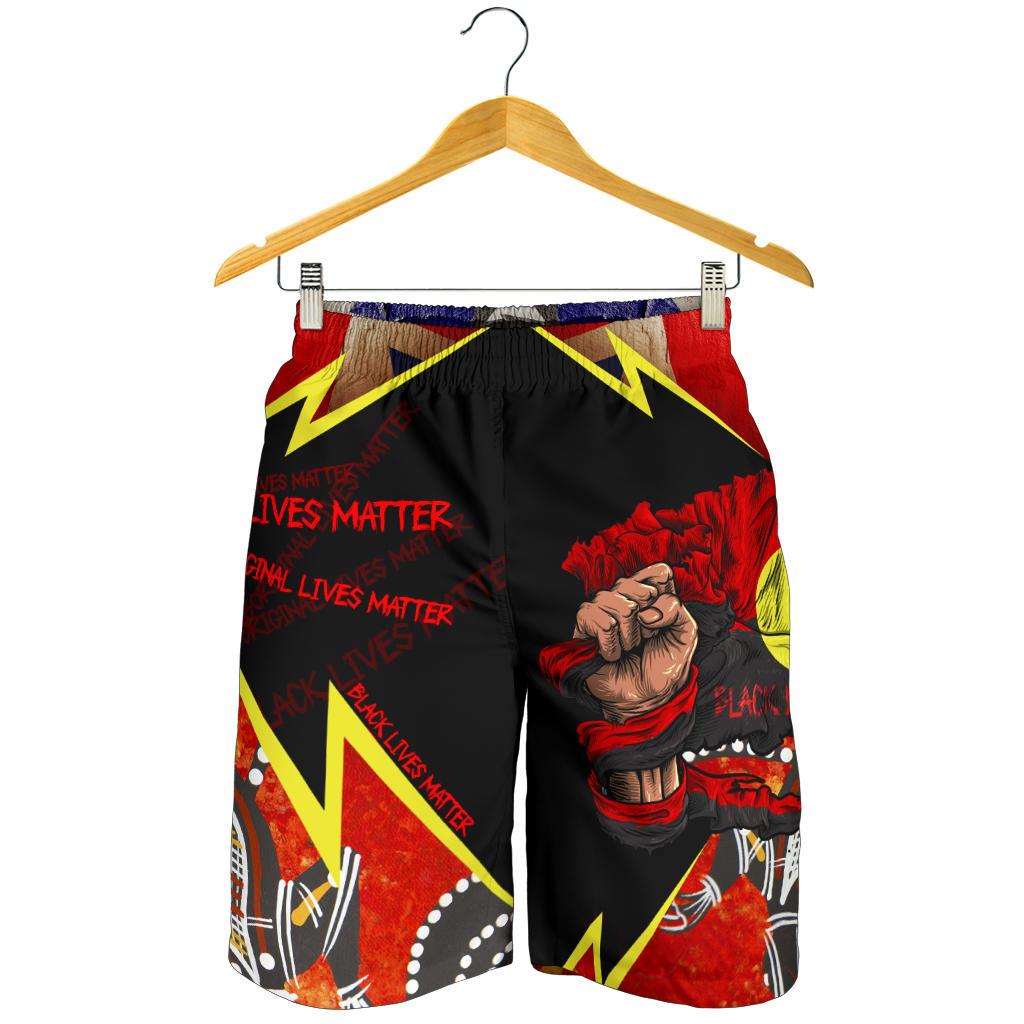 Men's Shorts - Aboriginal Lives Matter and Black Lives Matter - Vibe Hoodie Shop