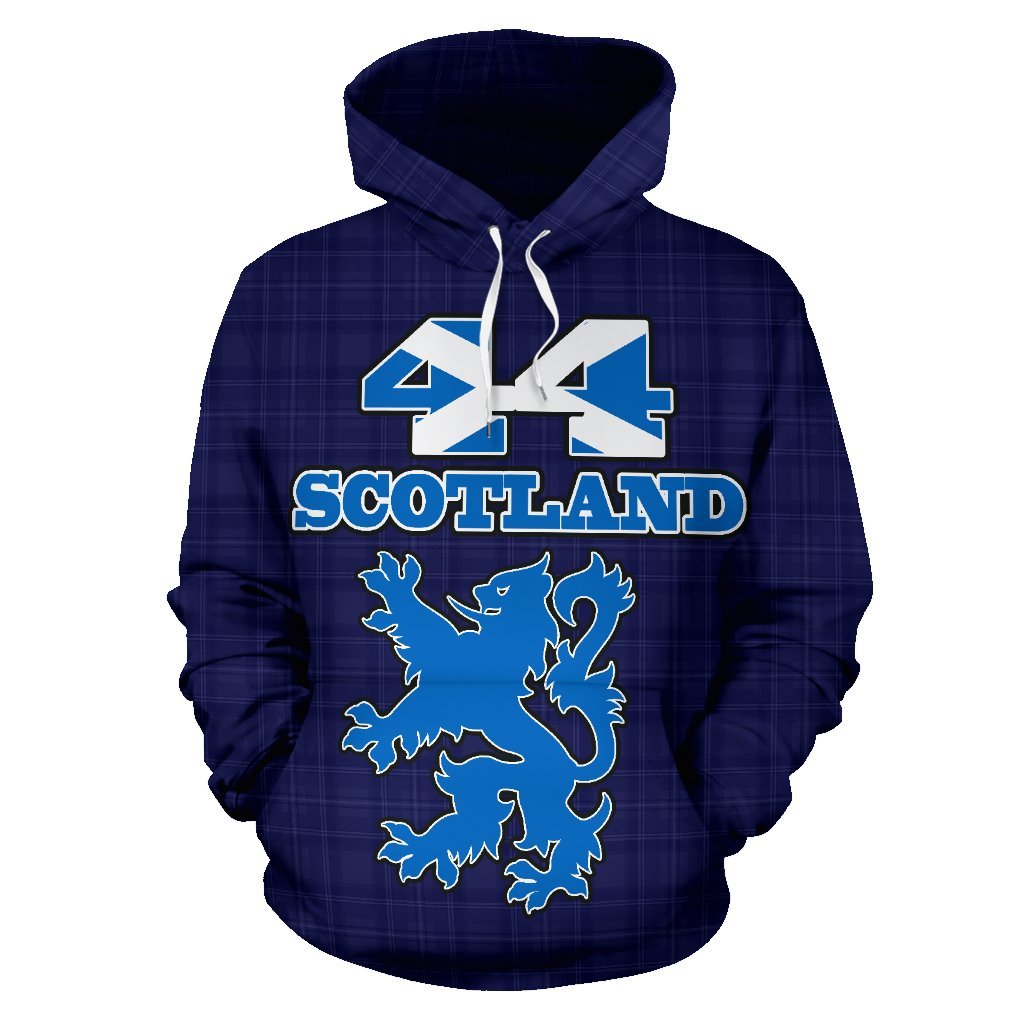 Scotland Phone Code All Over Hoodie - Vibe Hoodie Shop