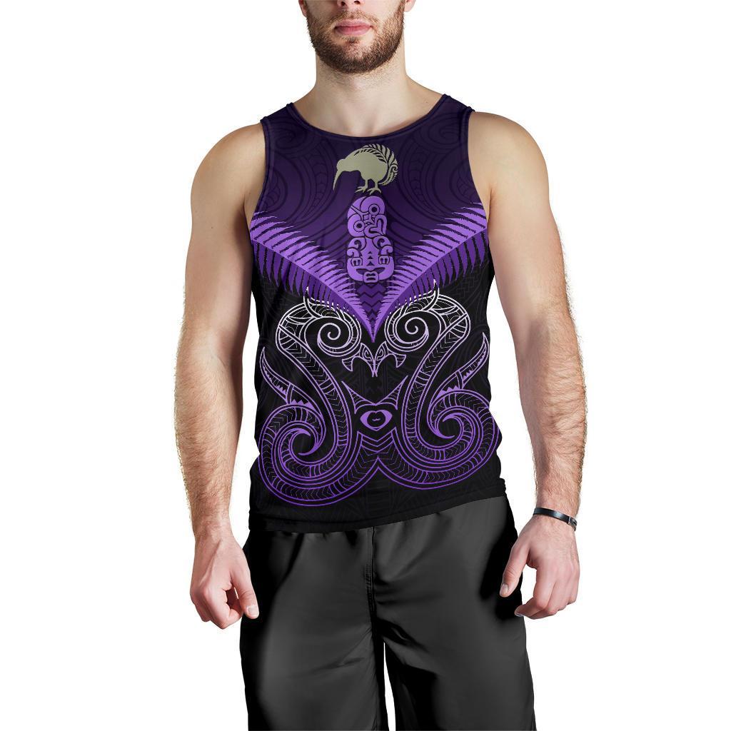 Maori Manaia New Zealand Men Tank Top Purple - Vibe Hoodie Shop