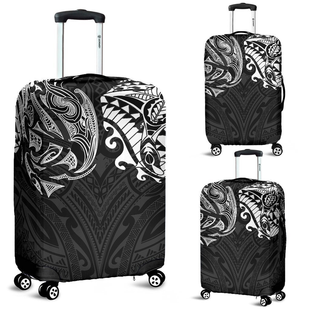 New Zealand Luggage Covers, Maori Polynesian Tattoo White - Vibe Hoodie Shop