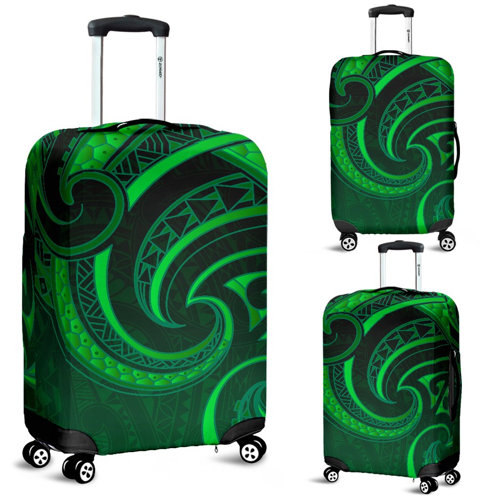 New Zealand Maori Mangopare Luggage Covers Polynesian - Green - Vibe Hoodie Shop