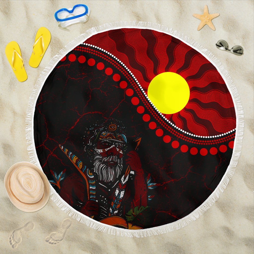 aboriginal-beach-blanket-indigenous-people-and-sun