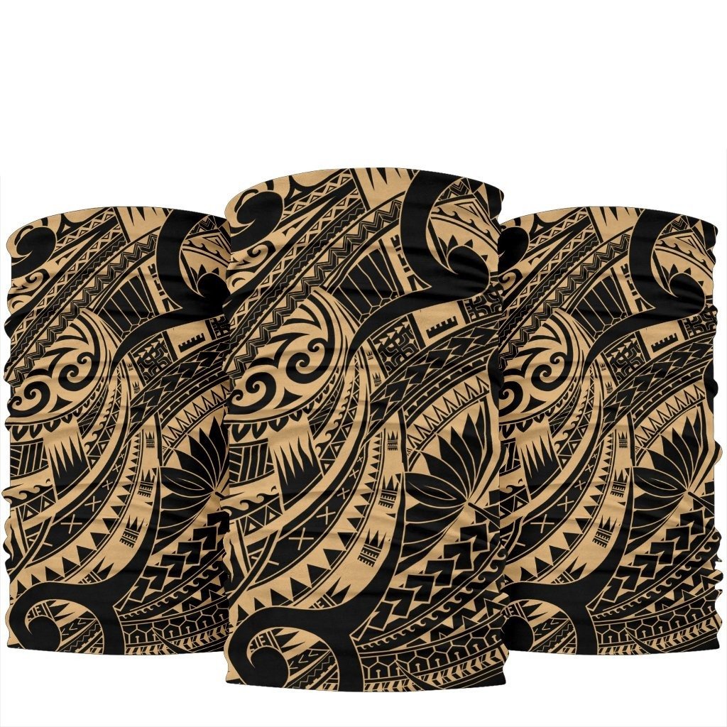 New Zealand Maori Polynesian Tattoo Bandana - Gold - Vibe Hoodie Shop