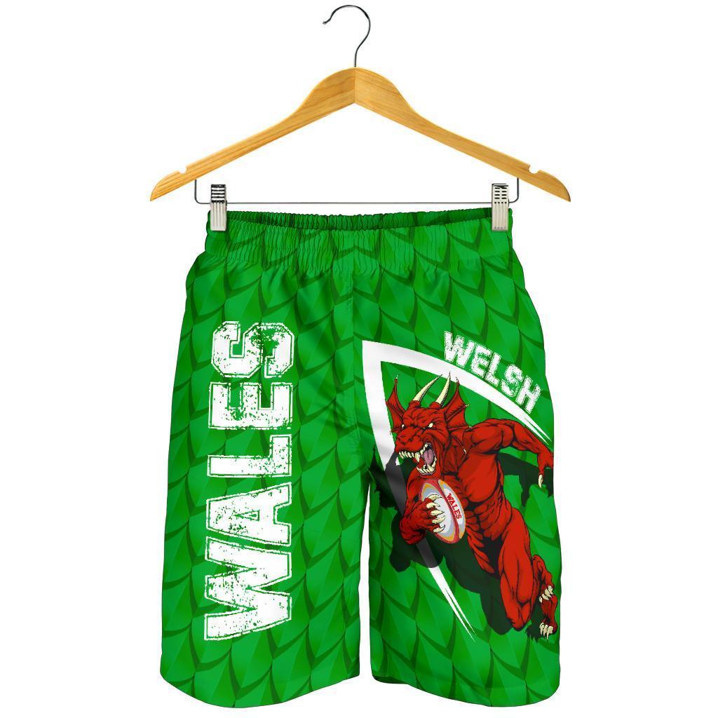 Wales Shorts - Welsh Dragon Rugby Champion - Vibe Hoodie Shop