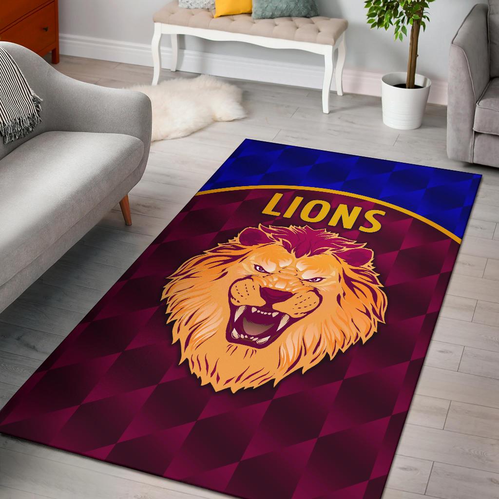 Brisbane Lions Area Rug Powerful - Vibe Hoodie Shop