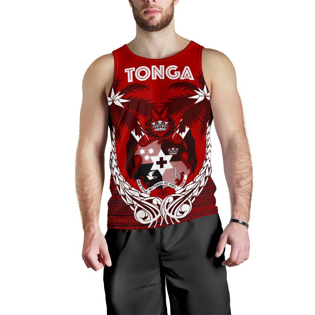 Tonga Polynesian Coconut Men's Tank Top - Vibe Hoodie Shop