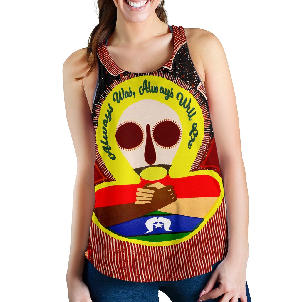 Aboriginal and Torres Strait Islanders Women's Racerback Tank - NAIDOC Style - Vibe Hoodie Shop