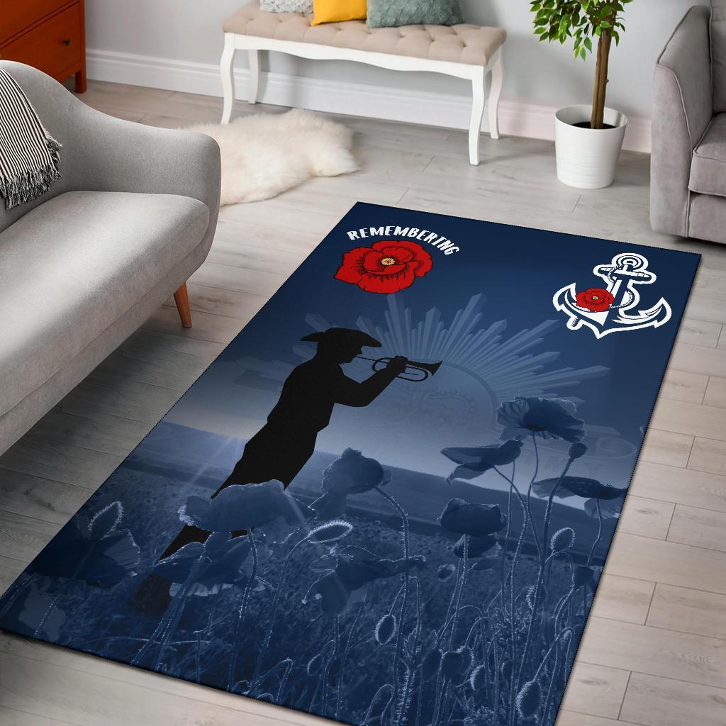 Australia Navy ANZAC Area Rug - Remembering Our Heroes - Vibe Hoodie Shop