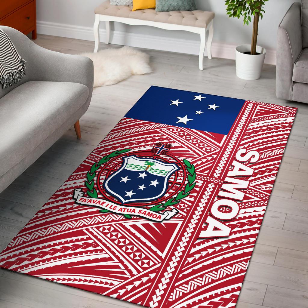 Samoa Flag Polynesian Area Rug - Vibe Hoodie Shop