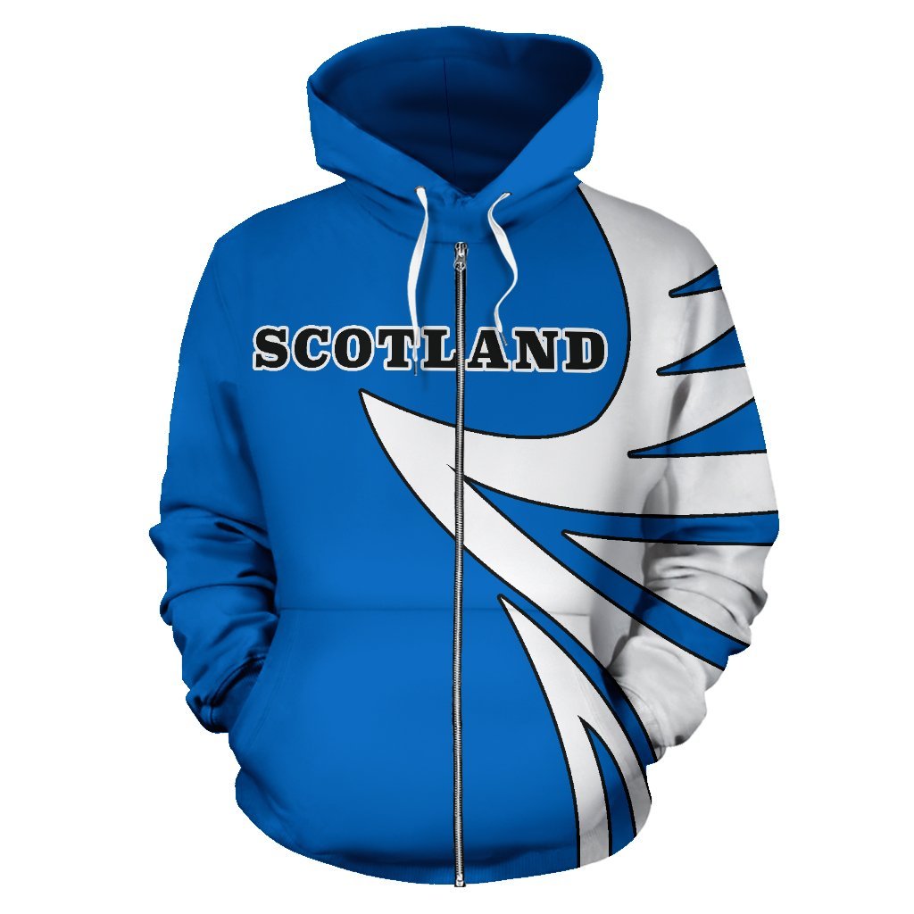 Scotland Coat Of Arms Zip - Up Hoodie - Warrior Style - Vibe Hoodie Shop