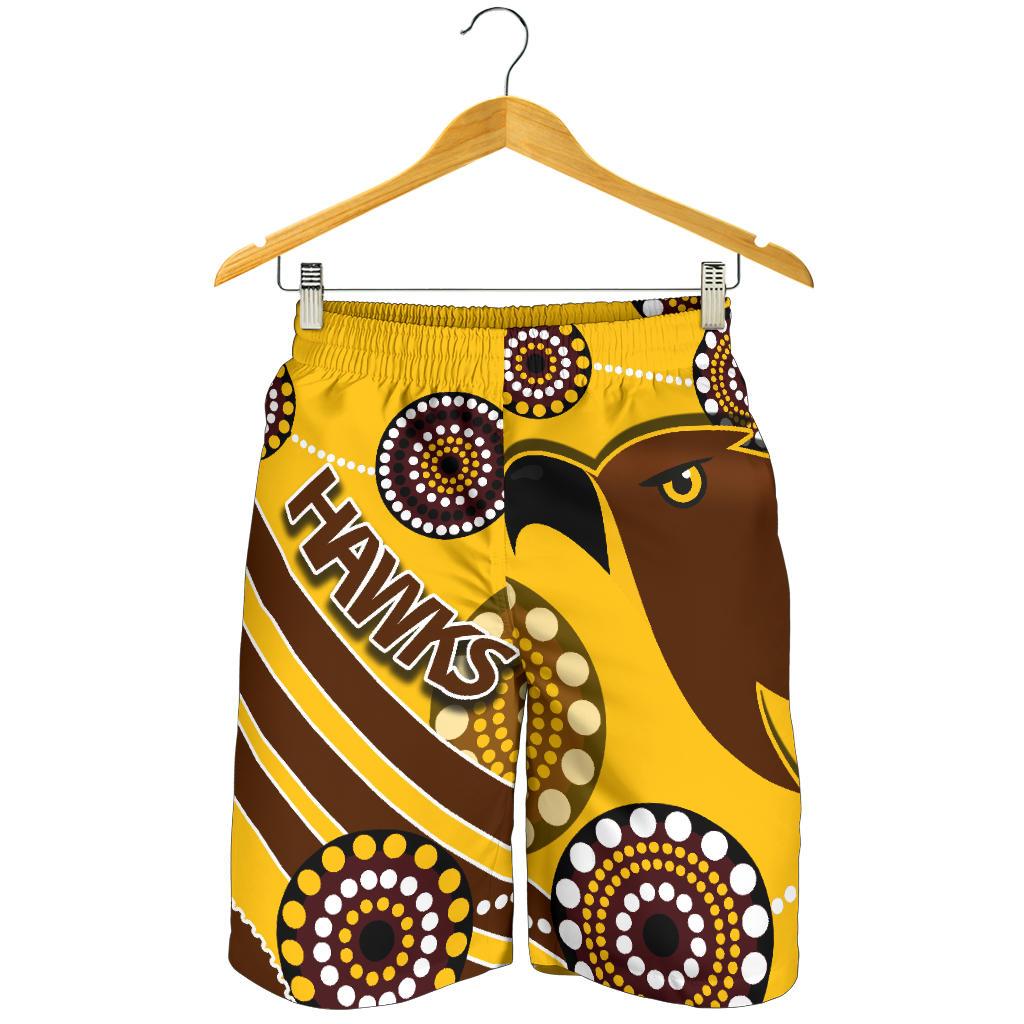 Pride Hawks Men Shorts Hawthorn Indigenous - Vibe Hoodie Shop