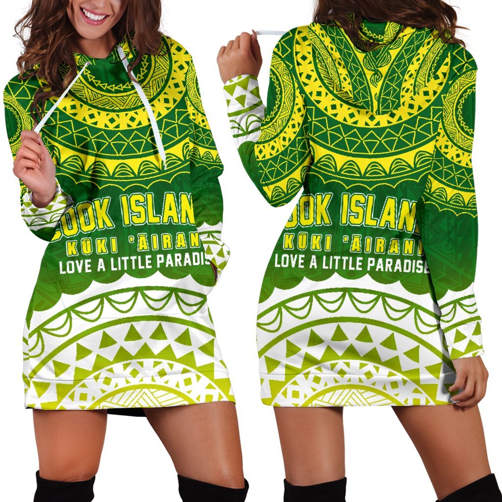 Cook Islands Hoodie Dress Love A Little Paradise - Vibe Hoodie Shop