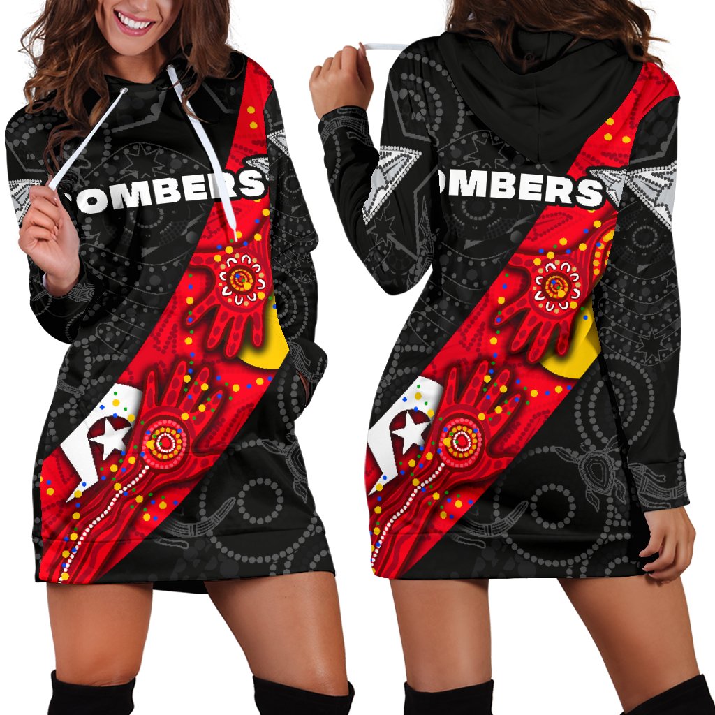 Bombers NAIDOC Week Women's Hoodie Dress Essendon Ingenious - Vibe Hoodie Shop